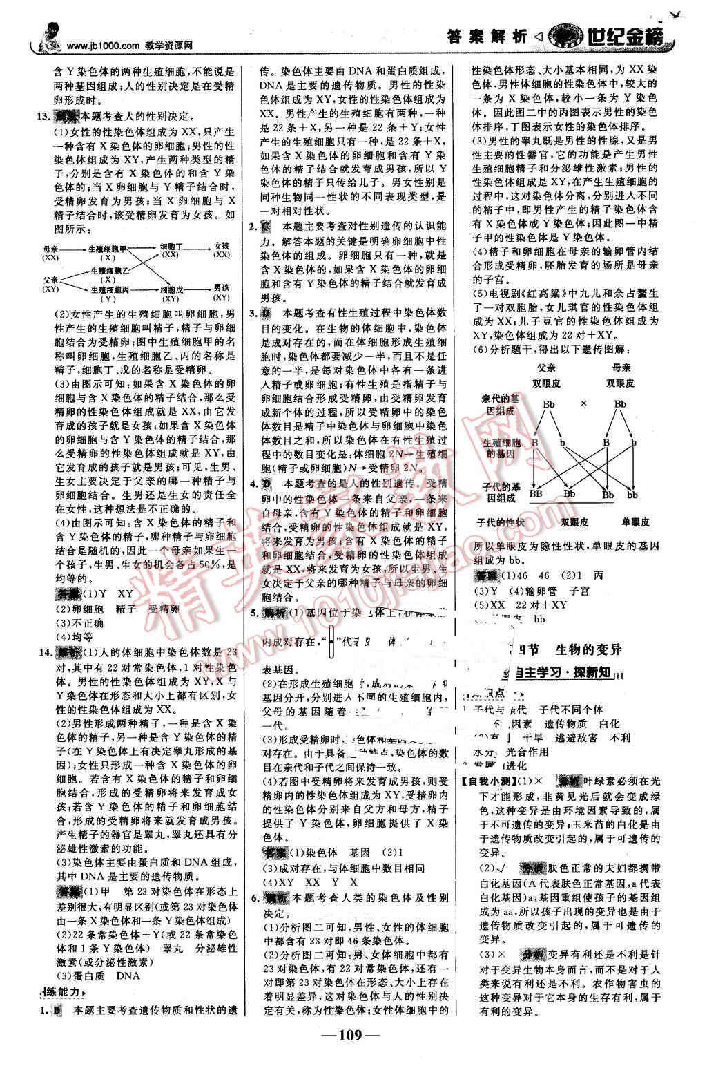 2015年世紀(jì)金榜金榜學(xué)案八年級生物上冊濟(jì)南版 第18頁