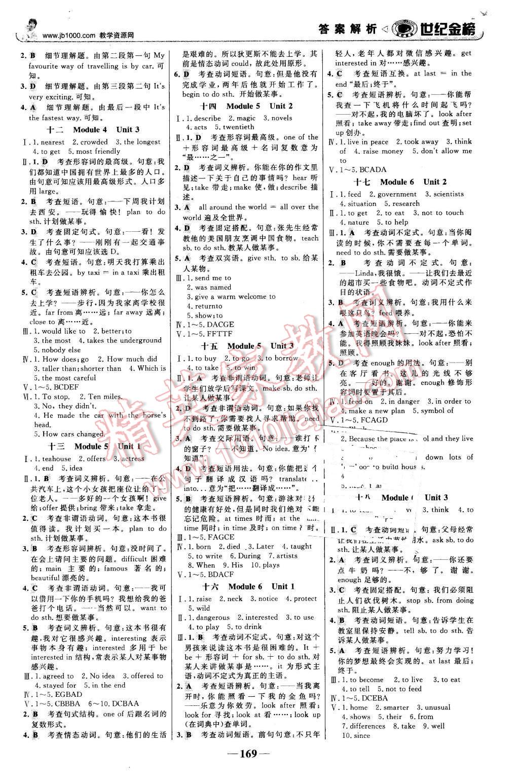 2015年世紀(jì)金榜金榜學(xué)案八年級(jí)英語(yǔ)上冊(cè)外研版 第14頁(yè)