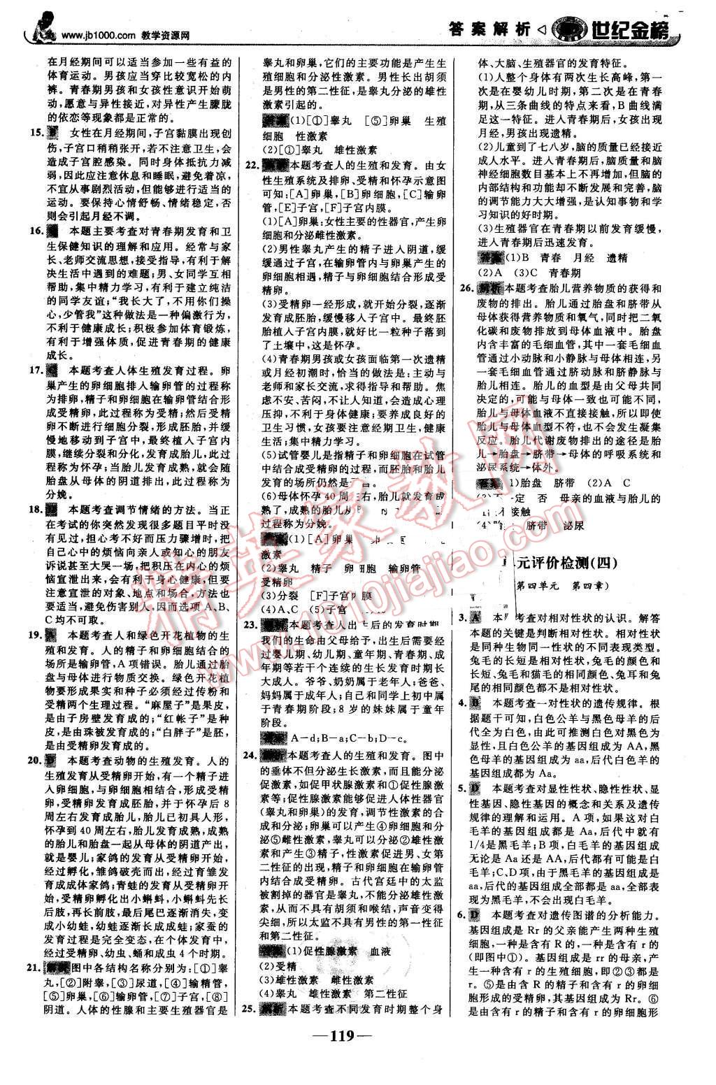 2015年世紀(jì)金榜金榜學(xué)案八年級(jí)生物上冊(cè)濟(jì)南版 第28頁(yè)