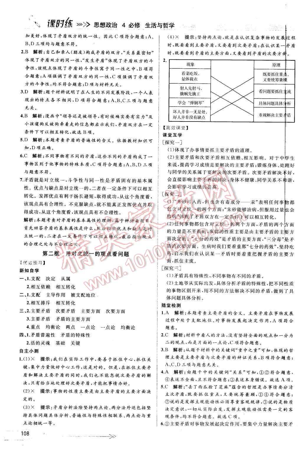 2015年同步导学案课时练思想政治必修4人教版 第16页