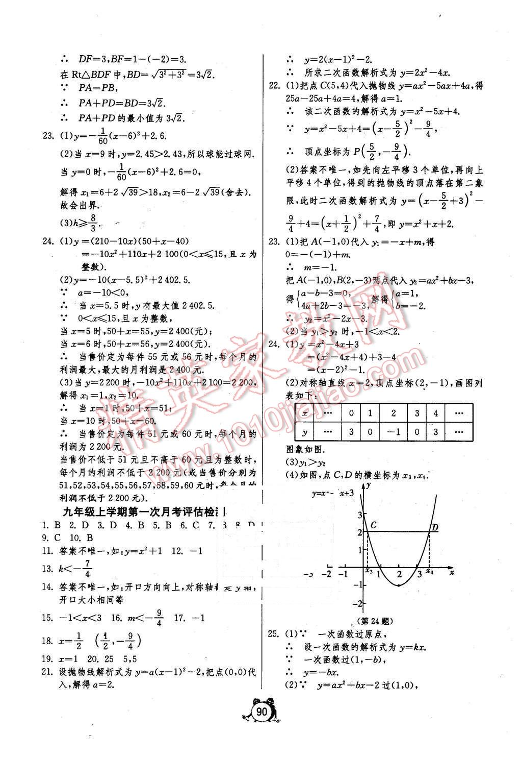 2015年單元雙測(cè)全程提優(yōu)測(cè)評(píng)卷九年級(jí)數(shù)學(xué)上冊(cè)滬科版 第2頁