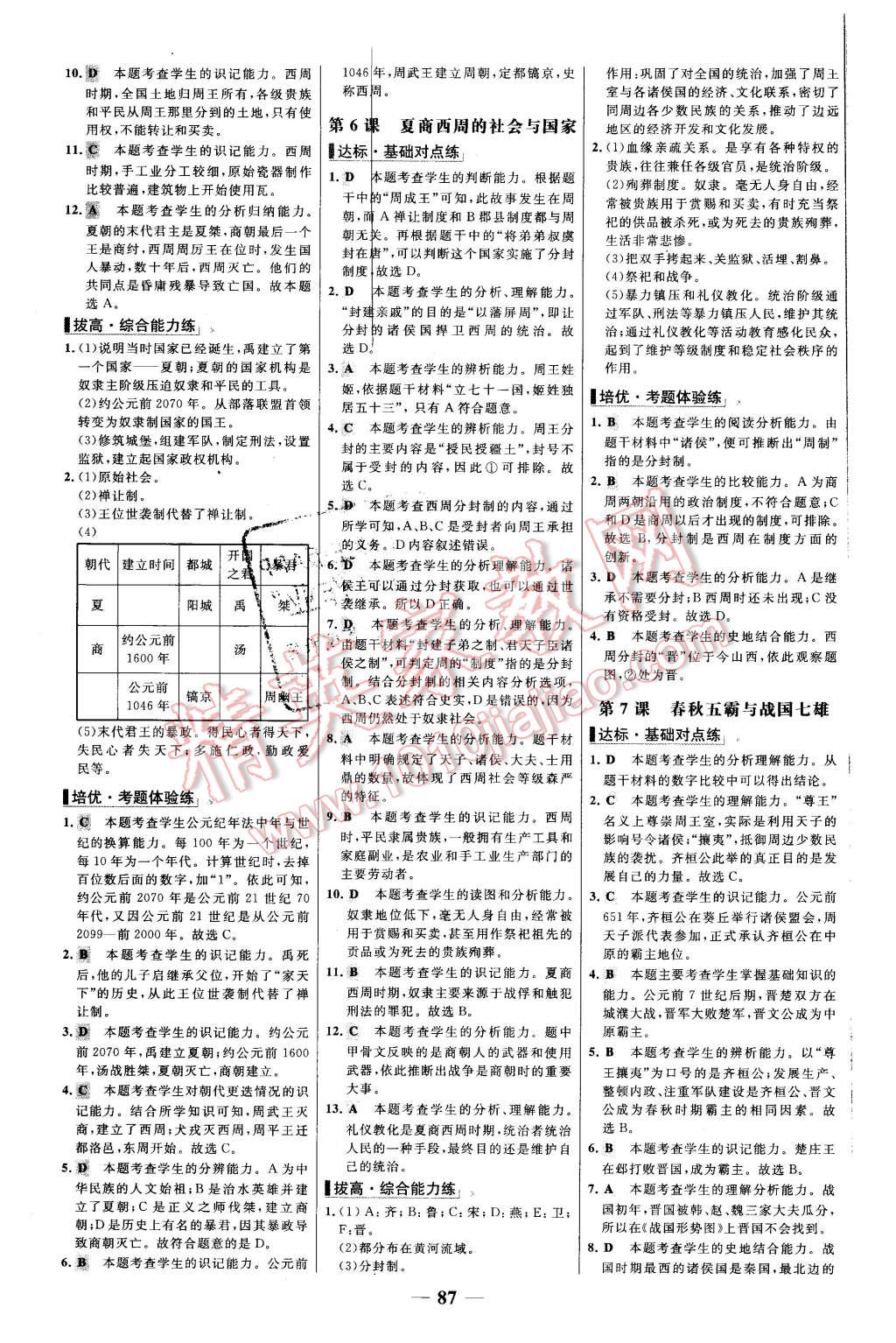 2015年世紀(jì)金榜百練百勝七年級(jí)歷史上冊(cè)北師大版 第3頁(yè)