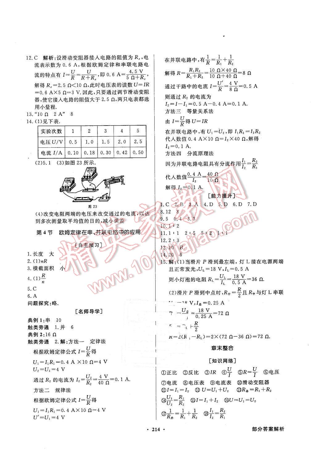 2015年同步導(dǎo)學(xué)與優(yōu)化訓(xùn)練九年級物理全一冊人教版 第10頁