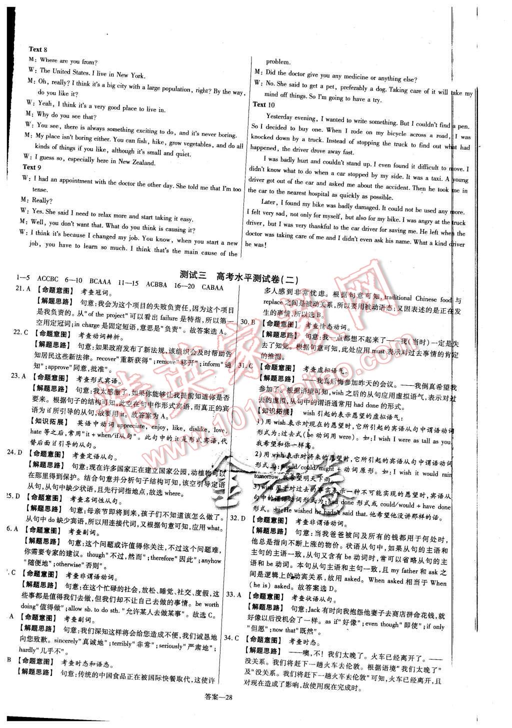 2015年金考卷活頁題選高中英語必修1譯林牛津版 第28頁