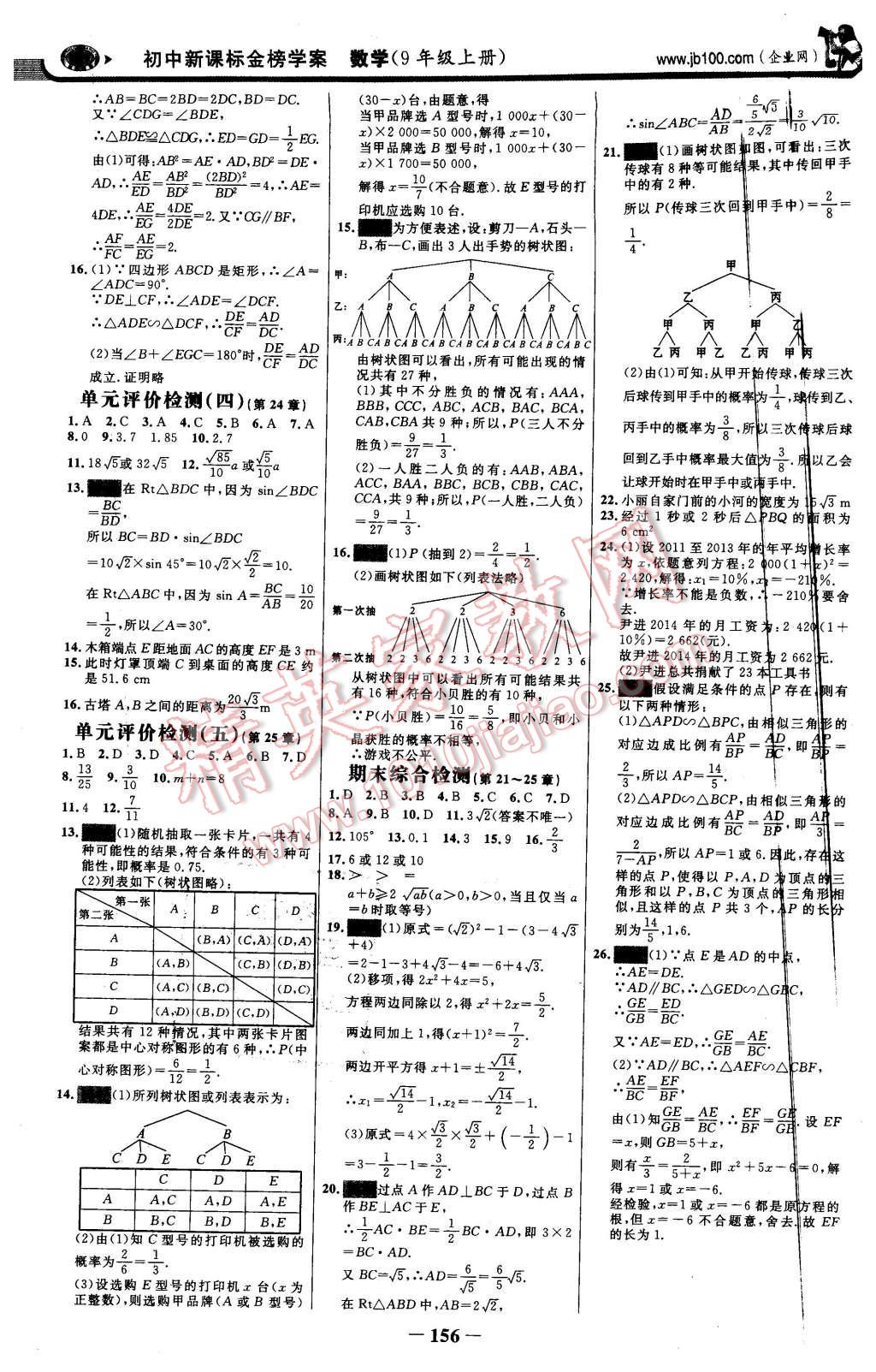 2015年世紀(jì)金榜金榜學(xué)案九年級(jí)數(shù)學(xué)上冊(cè)華東師大版 第23頁(yè)