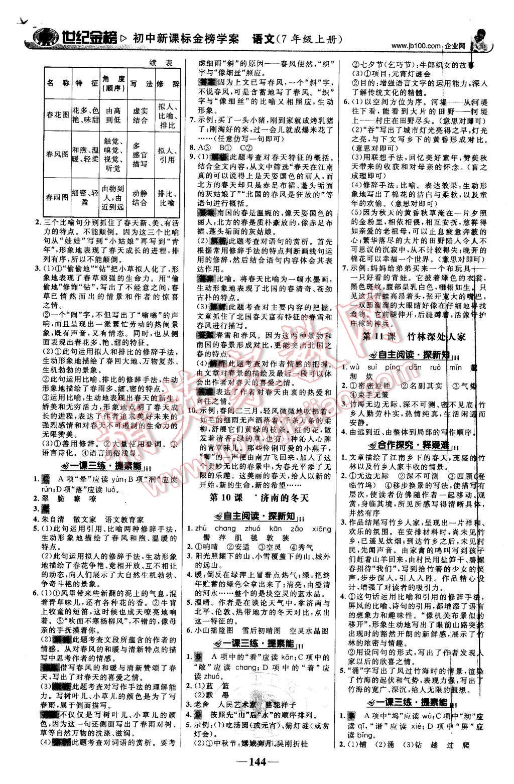 2015年世紀(jì)金榜金榜學(xué)案七年級(jí)語(yǔ)文上冊(cè)語(yǔ)文版 第5頁(yè)