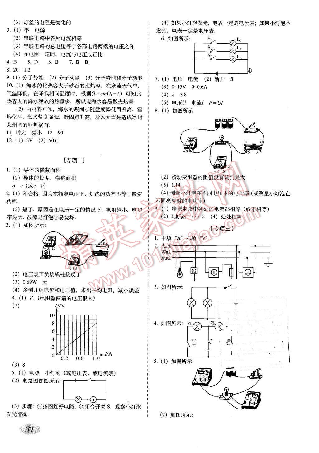 2015年聚能闯关期末复习冲刺卷九年级物理上册沪科版 第5页