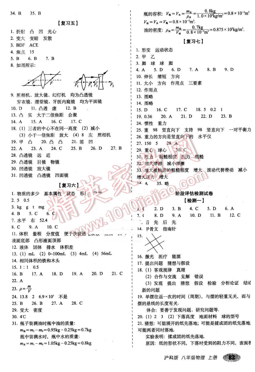 2015年聚能闖關(guān)期末復(fù)習(xí)沖刺卷八年級(jí)物理上冊(cè)滬科版 第2頁