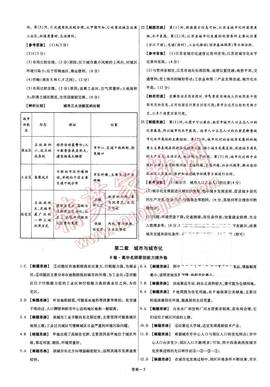 2015年金考卷活頁題選高中地理必修2人教版 第5頁