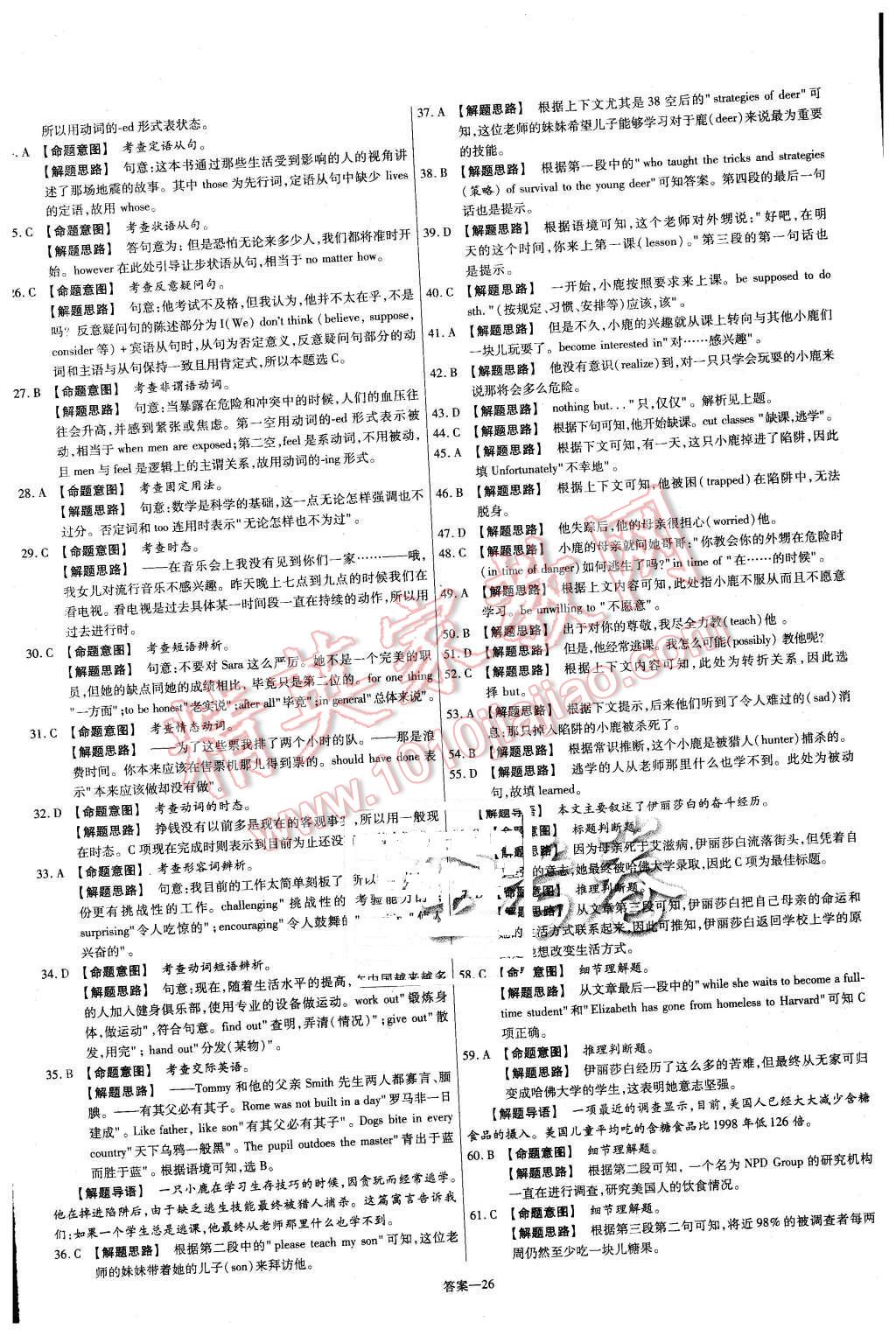 2015年金考卷活頁題選高中英語必修1譯林牛津版 第26頁