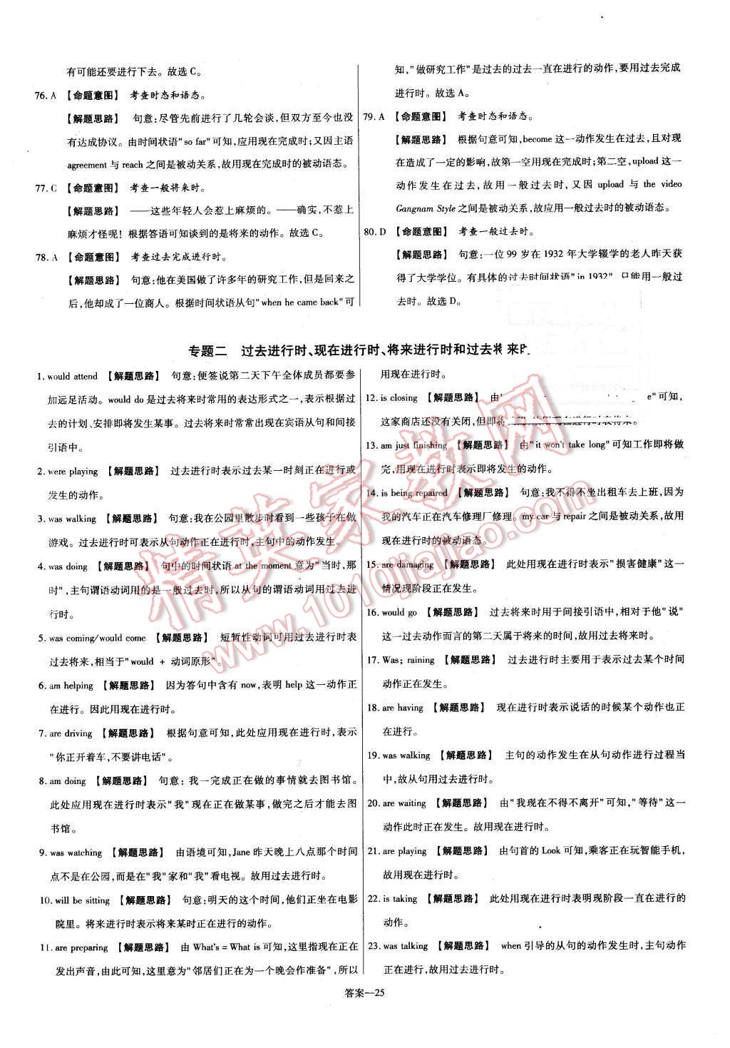 2015年金考卷活頁題選高中英語必須2譯林牛津版 第25頁