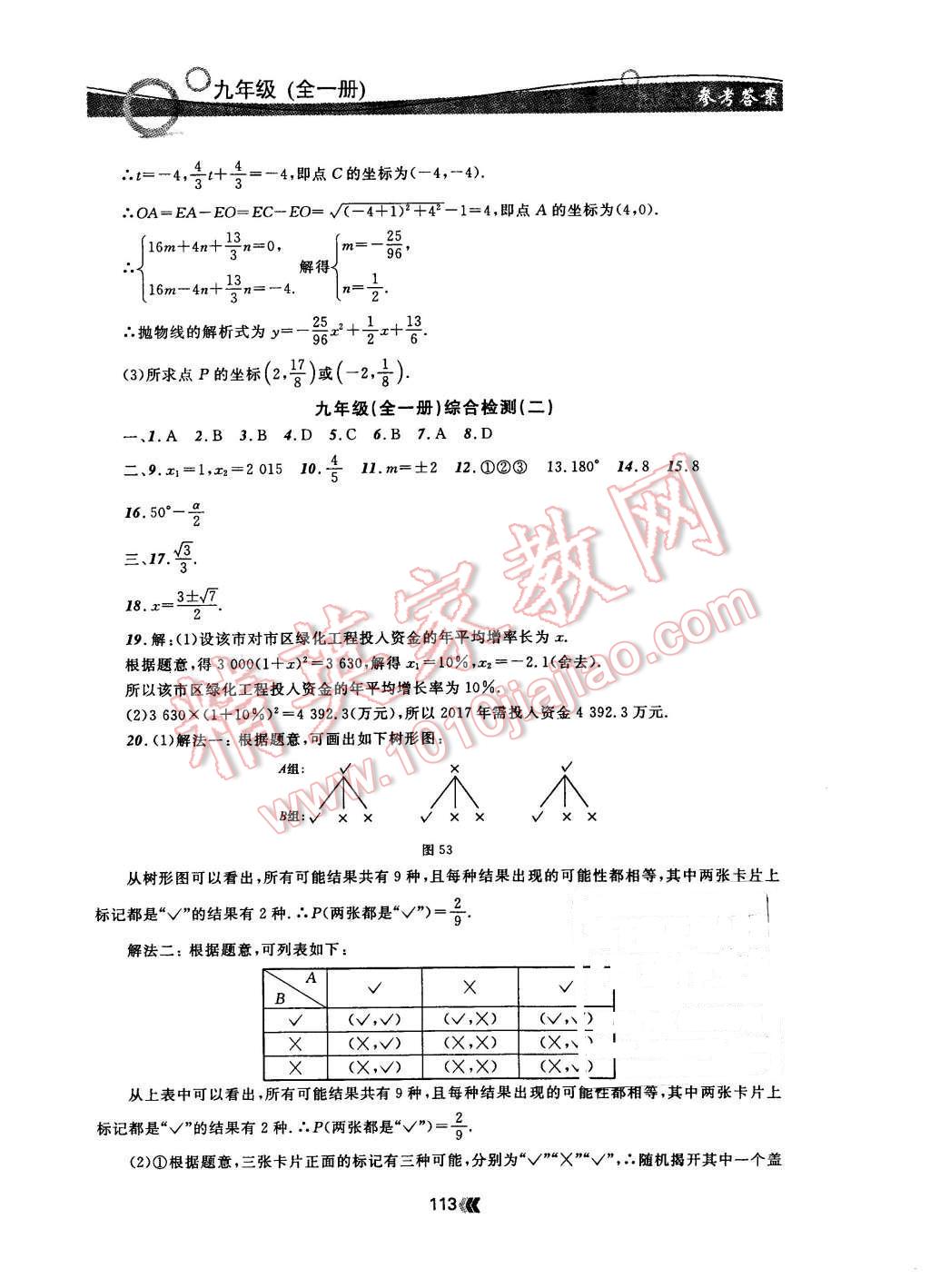 2015年金牌每课通九年级数学全一册人教版 第25页