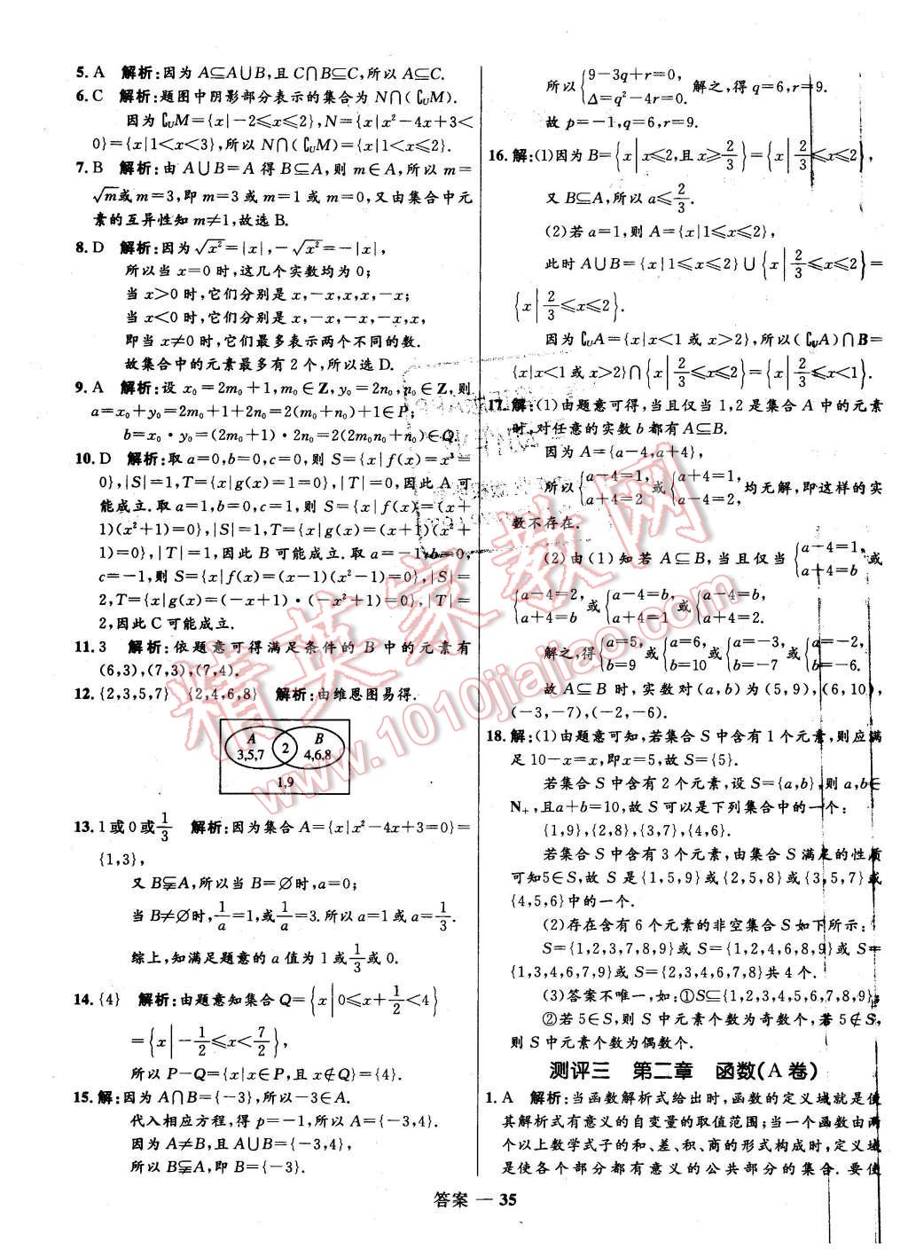 2015年高中同步測(cè)控優(yōu)化訓(xùn)練數(shù)學(xué)必修1人教B版 第2頁(yè)