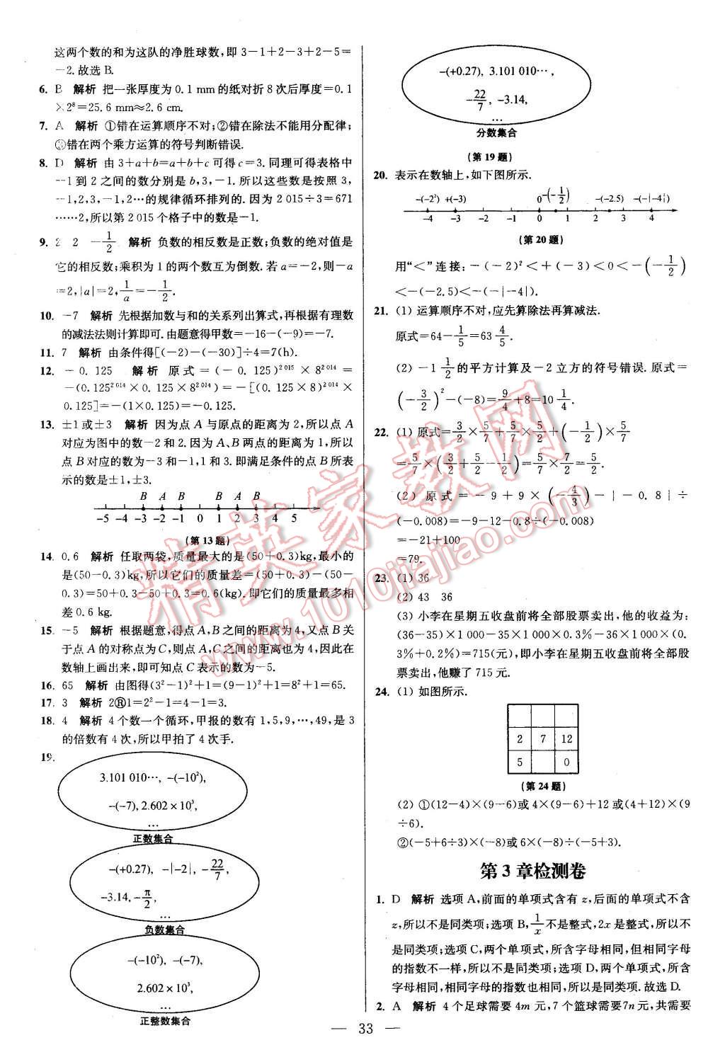 2015年初中數(shù)學(xué)小題狂做七年級上冊蘇科版提優(yōu)版 第33頁