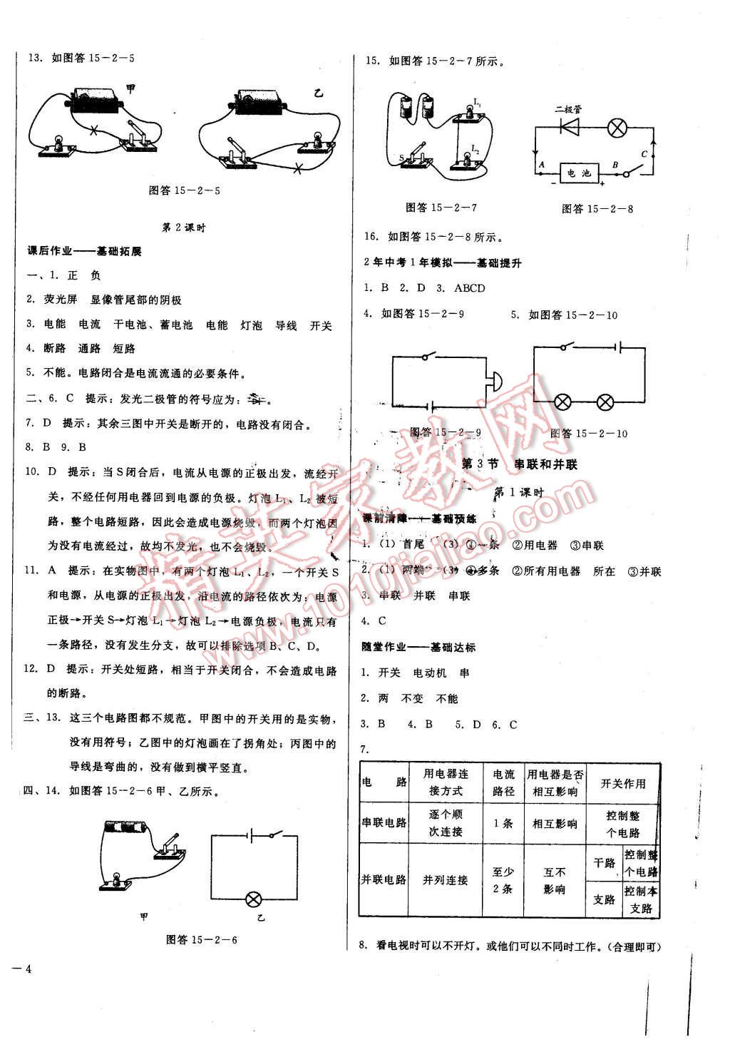 2015年打好基礎(chǔ)金牌作業(yè)本九年級(jí)物理上冊(cè)人教版 第8頁