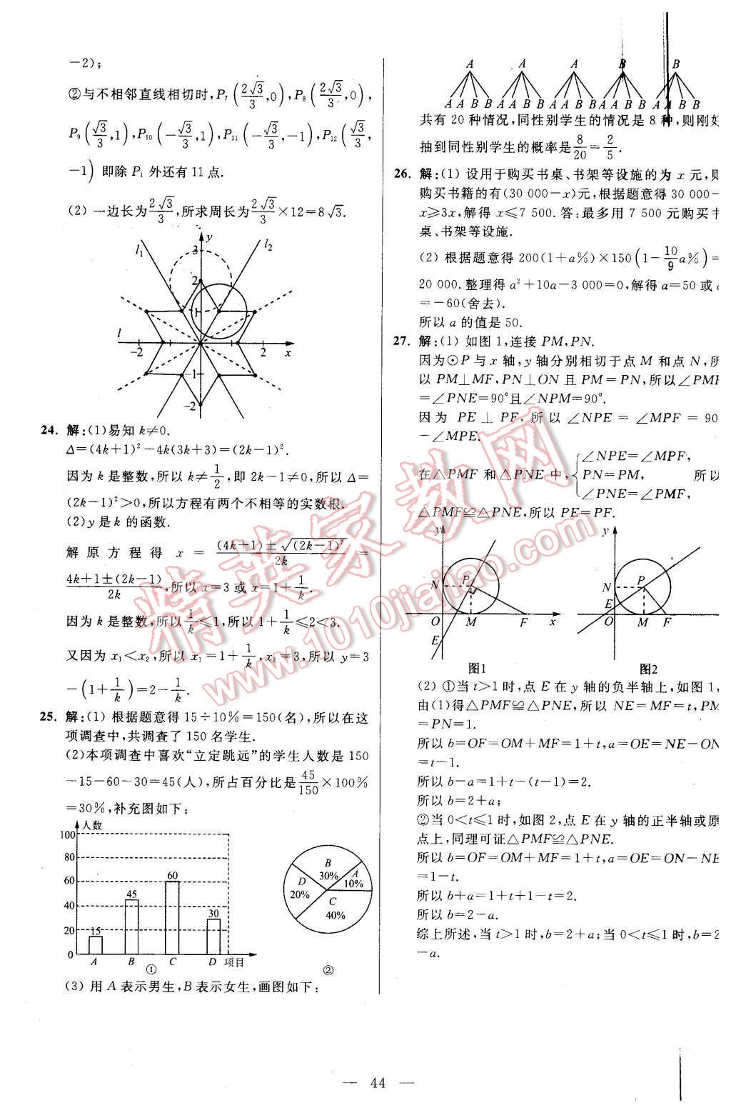 2015年初中數(shù)學(xué)小題狂做九年級(jí)上冊(cè)蘇科版基礎(chǔ)版 第44頁(yè)