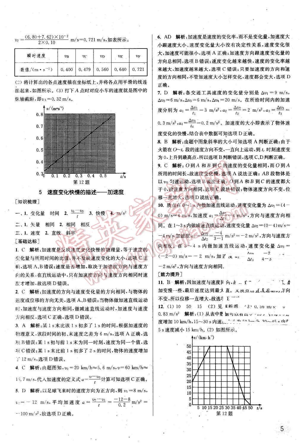 2015年通城學(xué)典課時(shí)作業(yè)本物理必修1人教版 第4頁