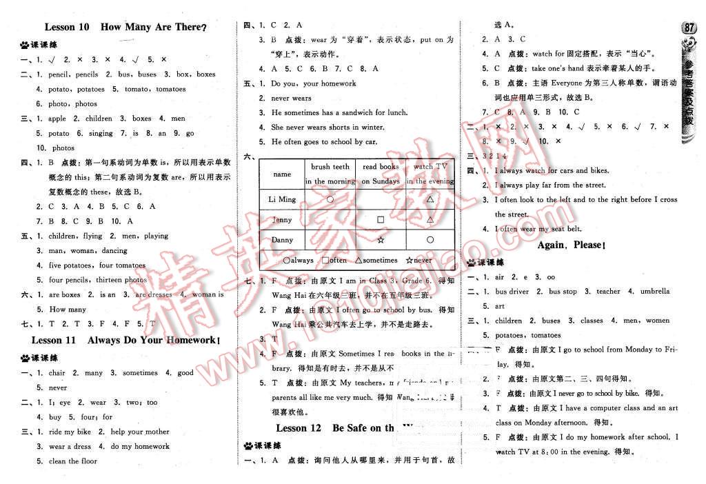 2015年綜合應用創(chuàng)新題典中點六年級英語上冊冀教版 第5頁