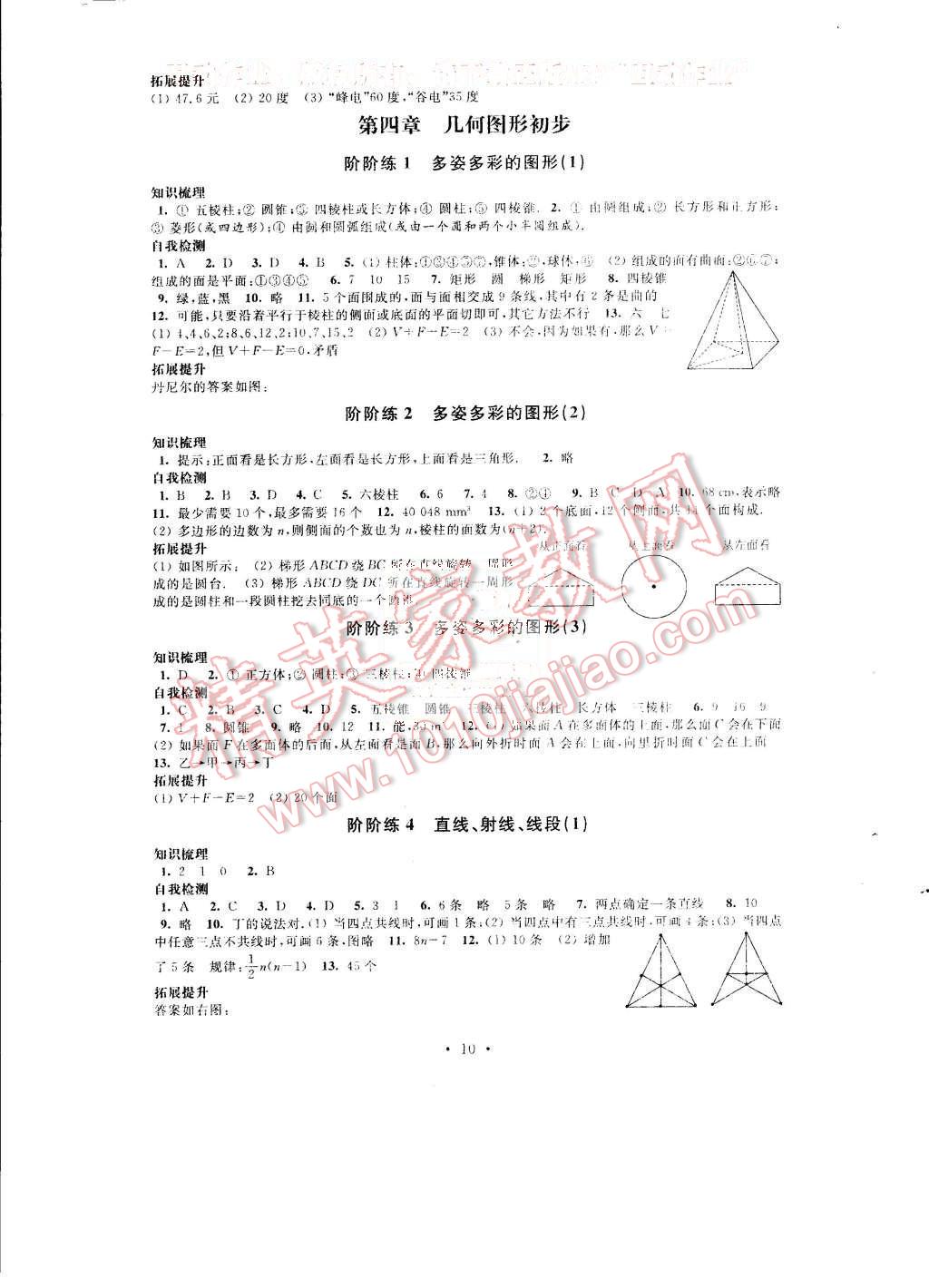 2015年绿色指标自我提升七年级数学上册 第10页