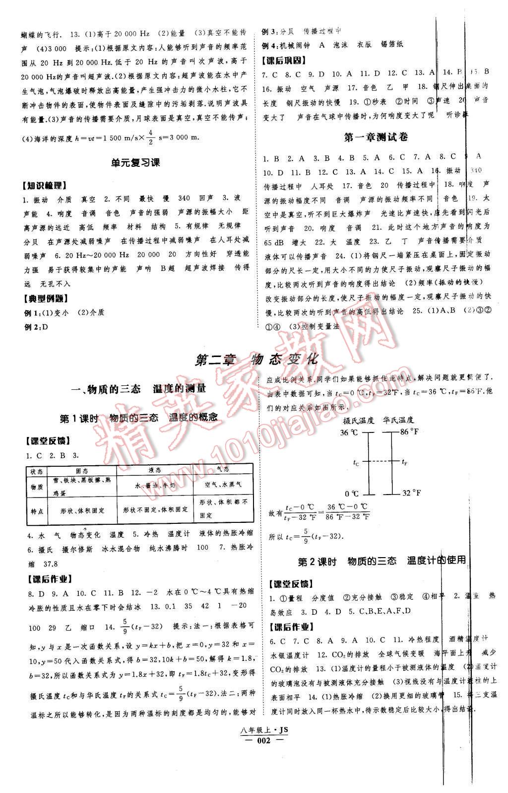 2015年经纶学典新课时作业八年级物理上册江苏国标版 第2页