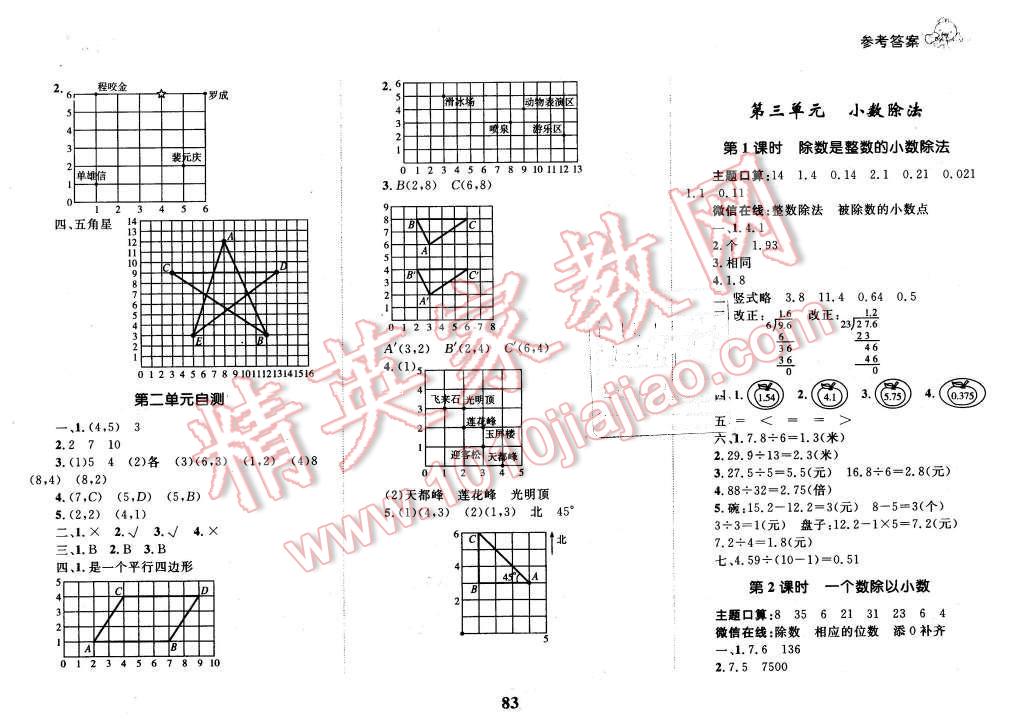 2015年全优设计课时作业本五年级数学上册人教版 第3页