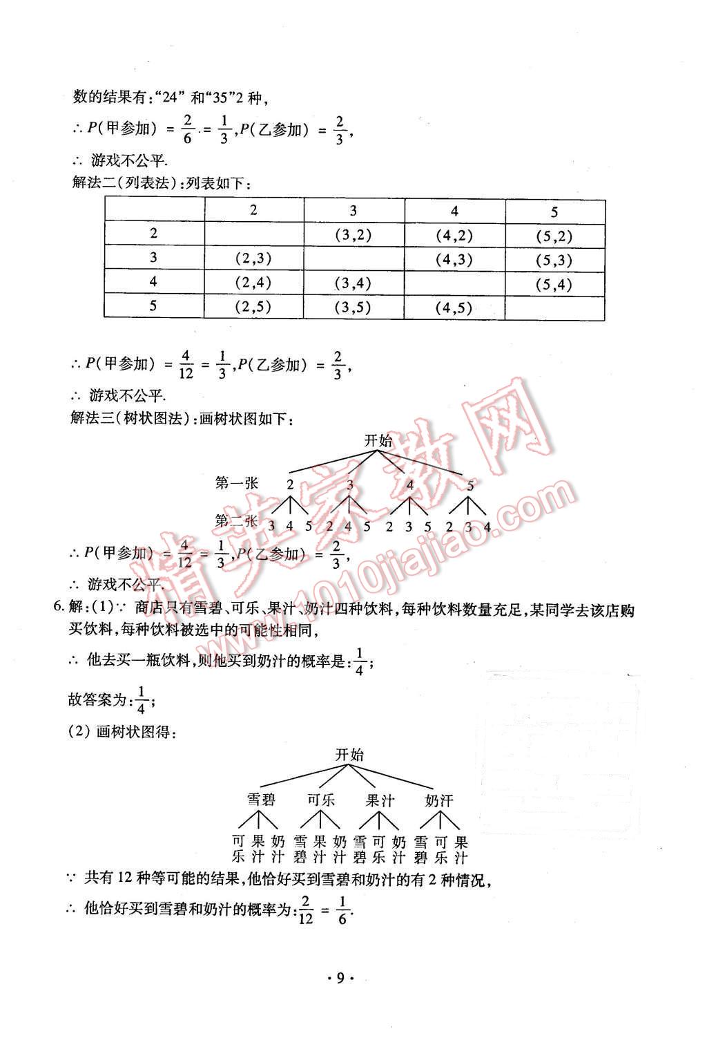 2015年初中數(shù)學(xué)每周過手最佳方案九年級(jí)全一冊(cè) 第9頁