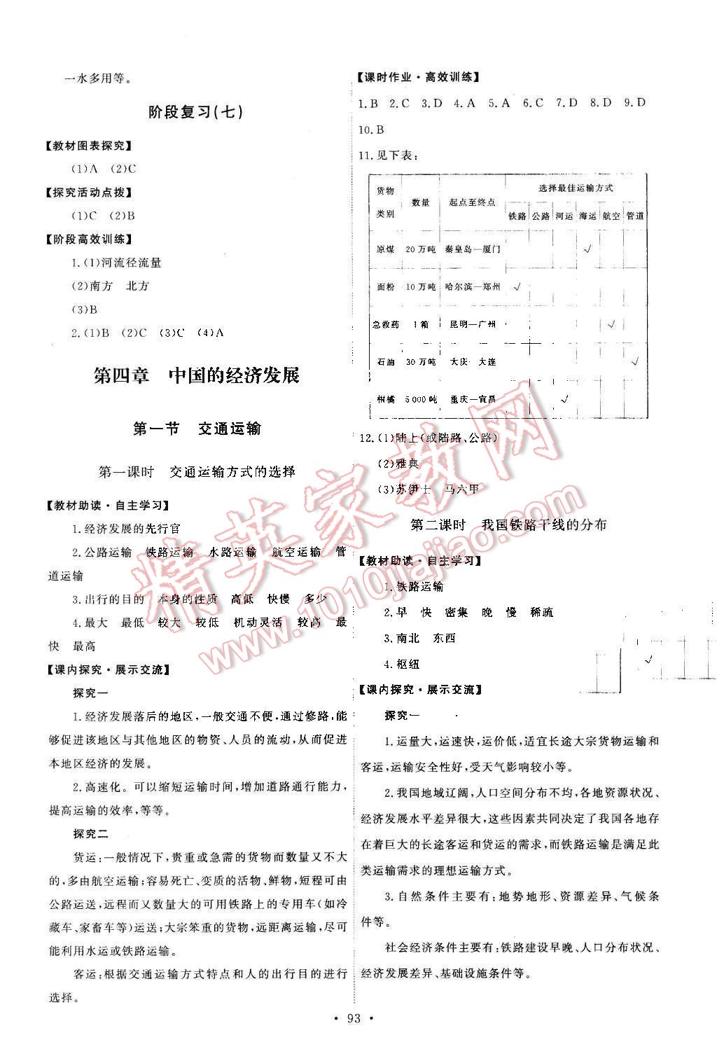 2015年能力培养与测试八年级地理上册人教版 第11页