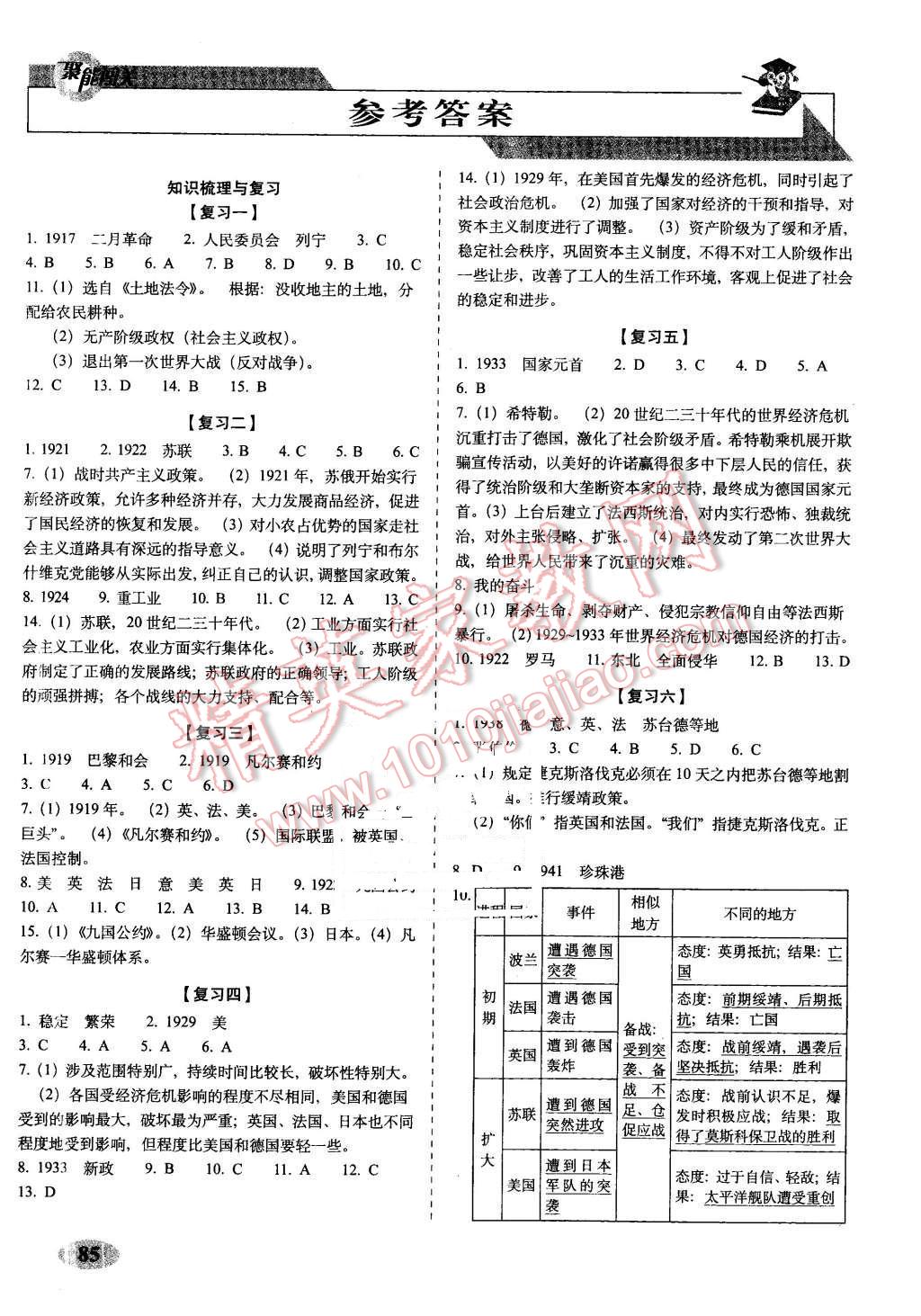 2016年聚能闖關(guān)期末復(fù)習(xí)沖刺卷九年級(jí)歷史下冊(cè)人教版 第1頁(yè)