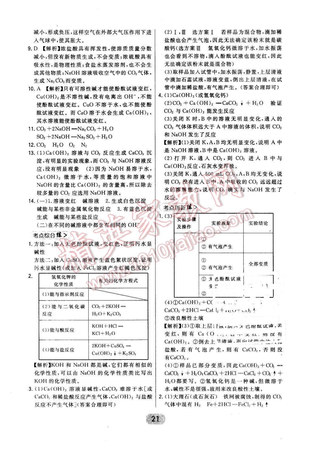 2016年北大绿卡课时同步讲练九年级下化学人教版 第21页