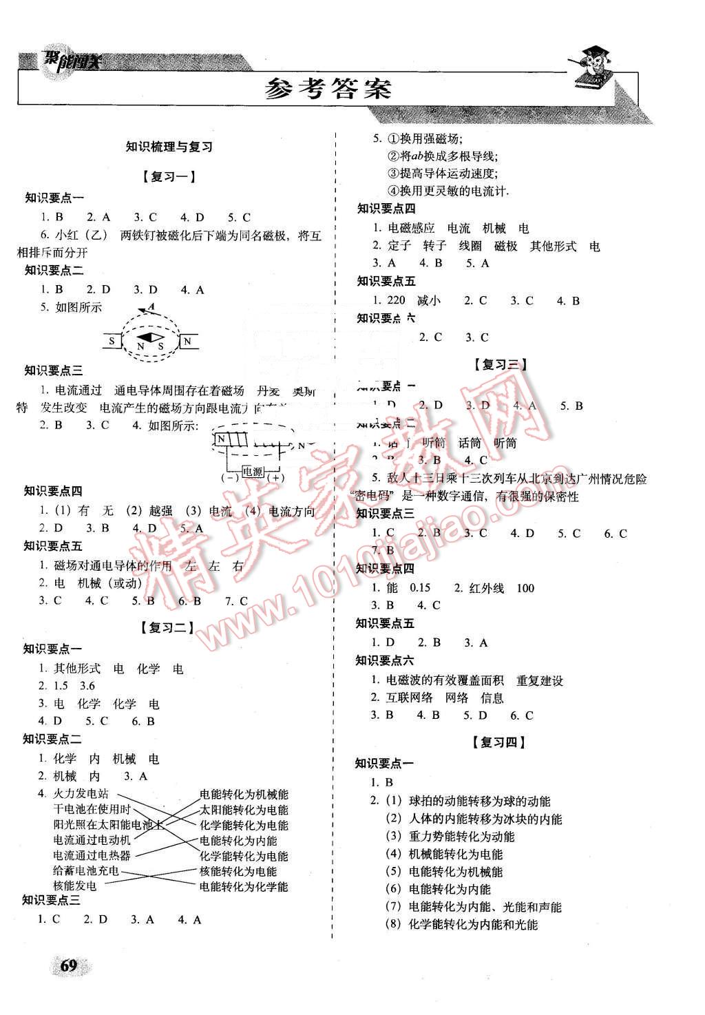 2016年聚能闖關(guān)期末復(fù)習(xí)沖刺卷九年級物理下冊滬科版 第1頁