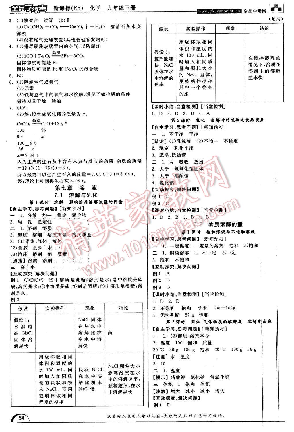 2016年全品學(xué)練考九年級化學(xué)下冊科粵版 第2頁