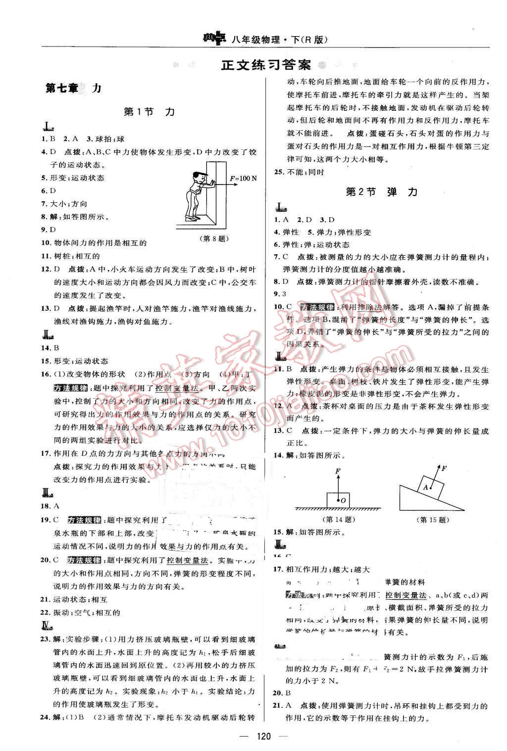 2016年綜合應(yīng)用創(chuàng)新題典中點(diǎn)八年級(jí)物理下冊(cè)人教版 第6頁(yè)