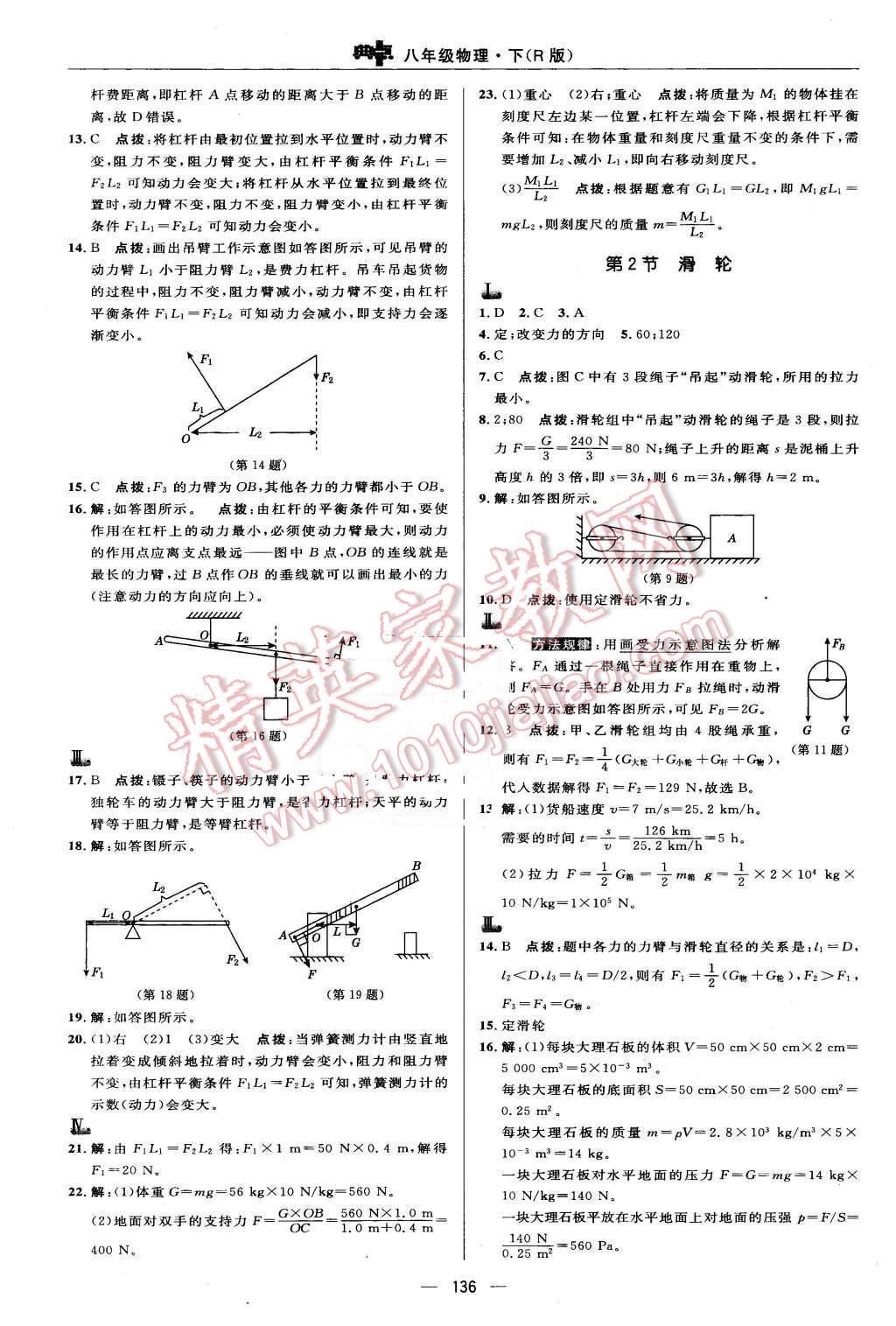 2016年綜合應(yīng)用創(chuàng)新題典中點(diǎn)八年級(jí)物理下冊(cè)人教版 第22頁(yè)