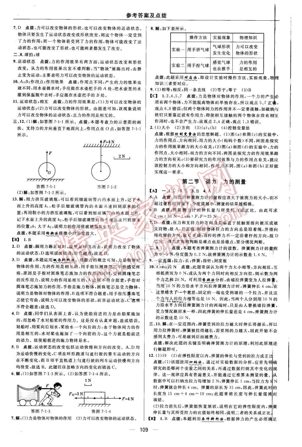 2016年綜合應(yīng)用創(chuàng)新題典中點(diǎn)八年級(jí)物理下冊(cè)北師大版 第11頁