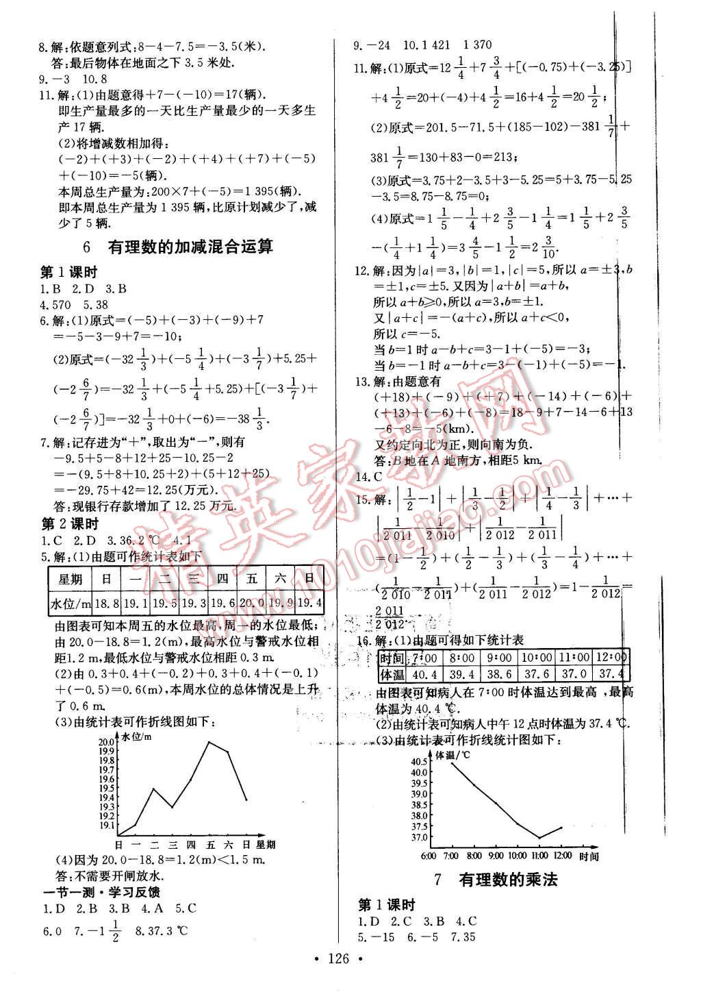 2015年课堂达标检测七年级数学上册北师大版 第4页