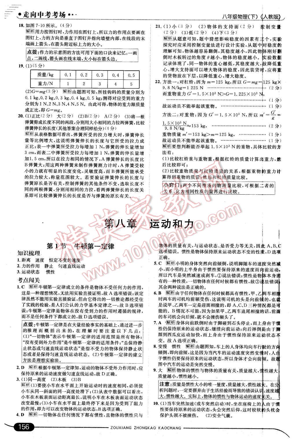 2016年走向中考考場八年級物理下冊人教版 第6頁