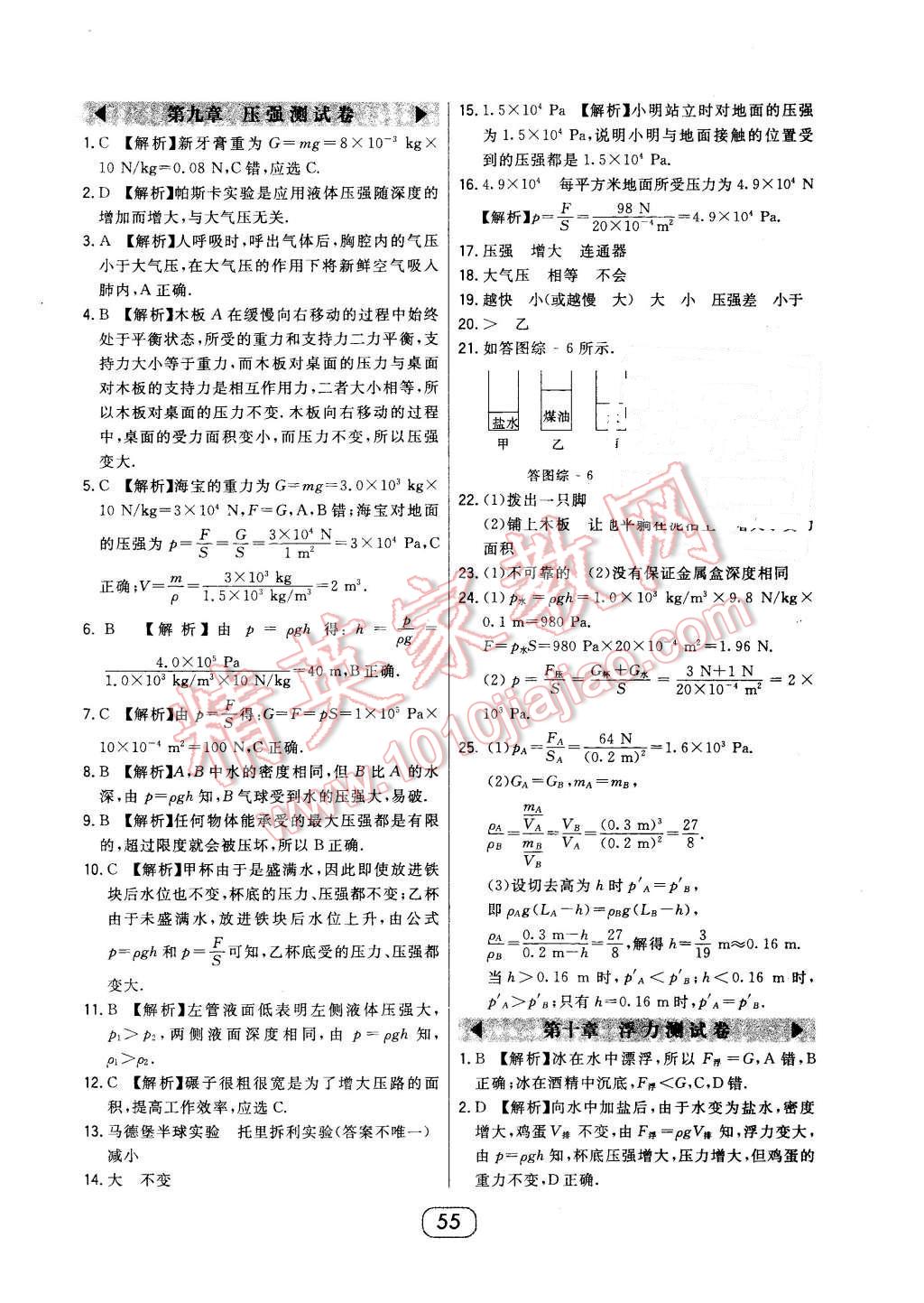 2016年北大綠卡課時(shí)同步講練八年級物理下冊人教版 第27頁