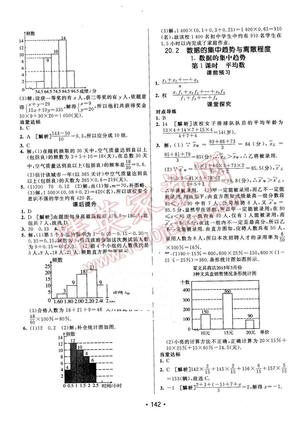 2016年同行學(xué)案八年級(jí)數(shù)學(xué)下冊(cè)滬科版 第22頁(yè)