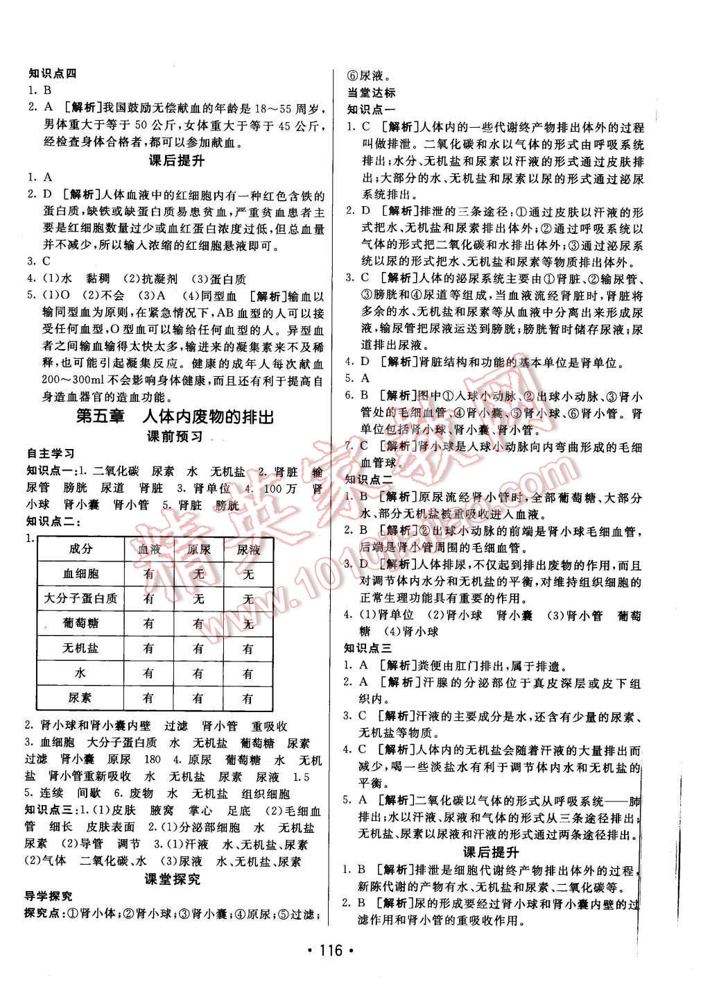 2016年同行學(xué)案七年級(jí)生物下冊(cè)人教版 第12頁(yè)