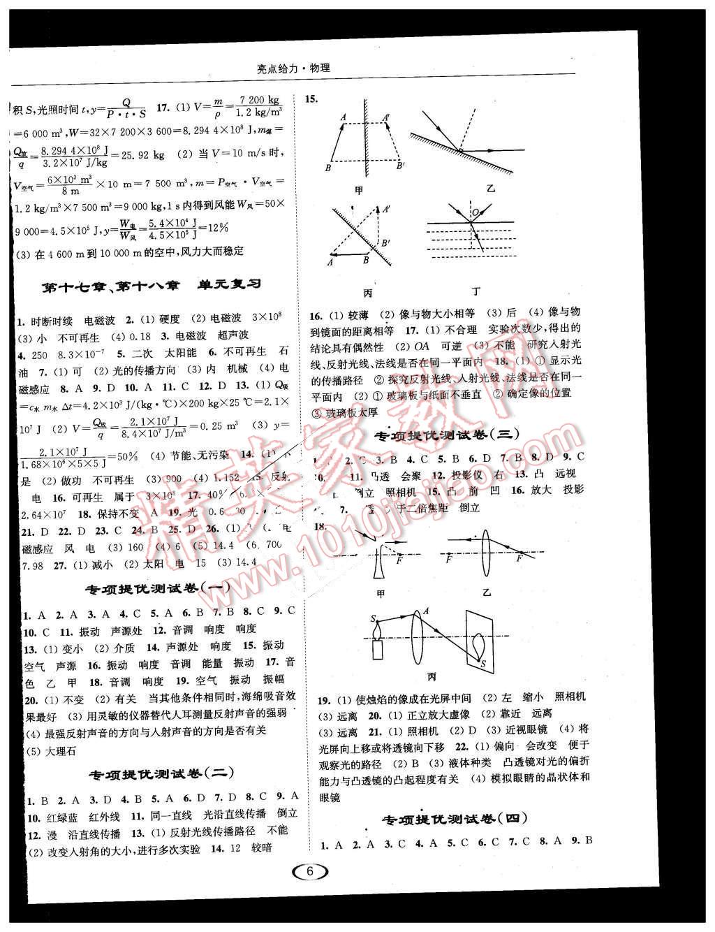 2016年亮點給力提優(yōu)課時作業(yè)本九年級物理下冊江蘇版 第6頁