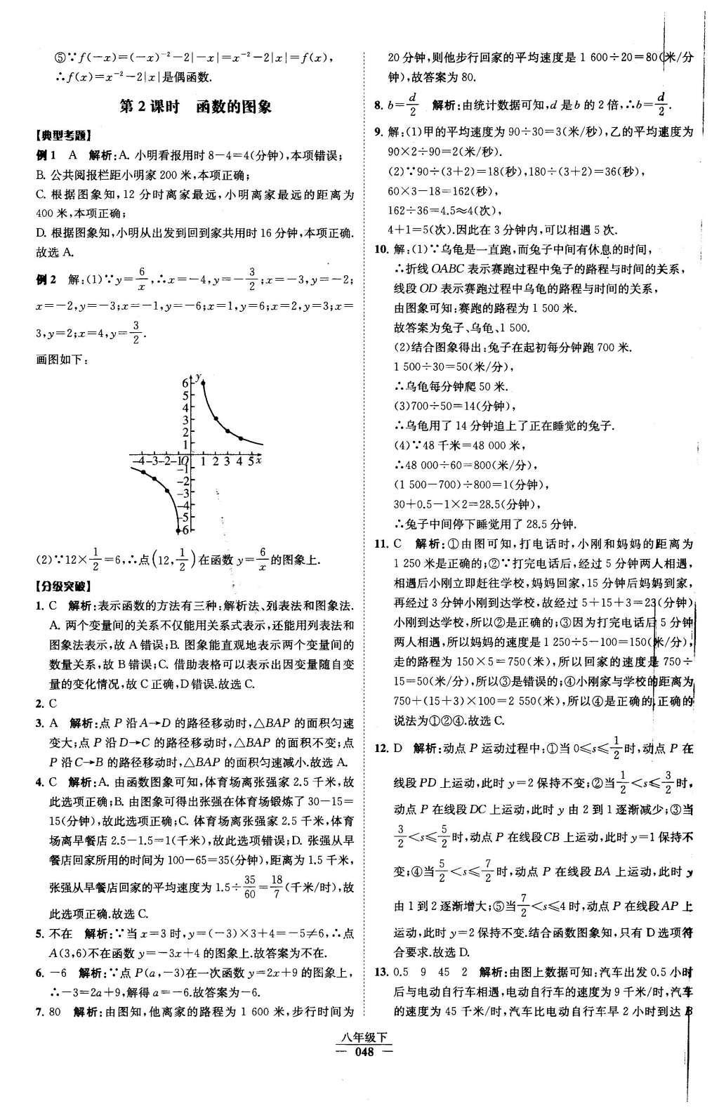 2016年经纶学典学霸八年级数学下册人教版 第十九章 一次函数第19页