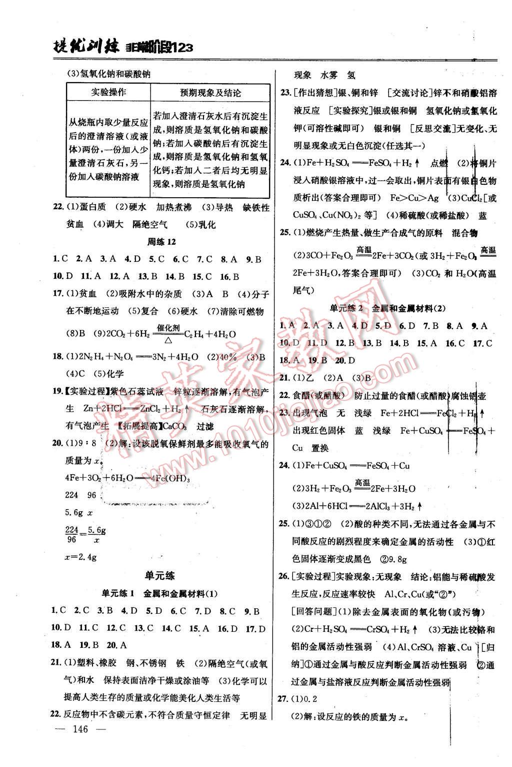 2016年提優(yōu)訓練非常階段123九年級化學下冊全國版 第4頁