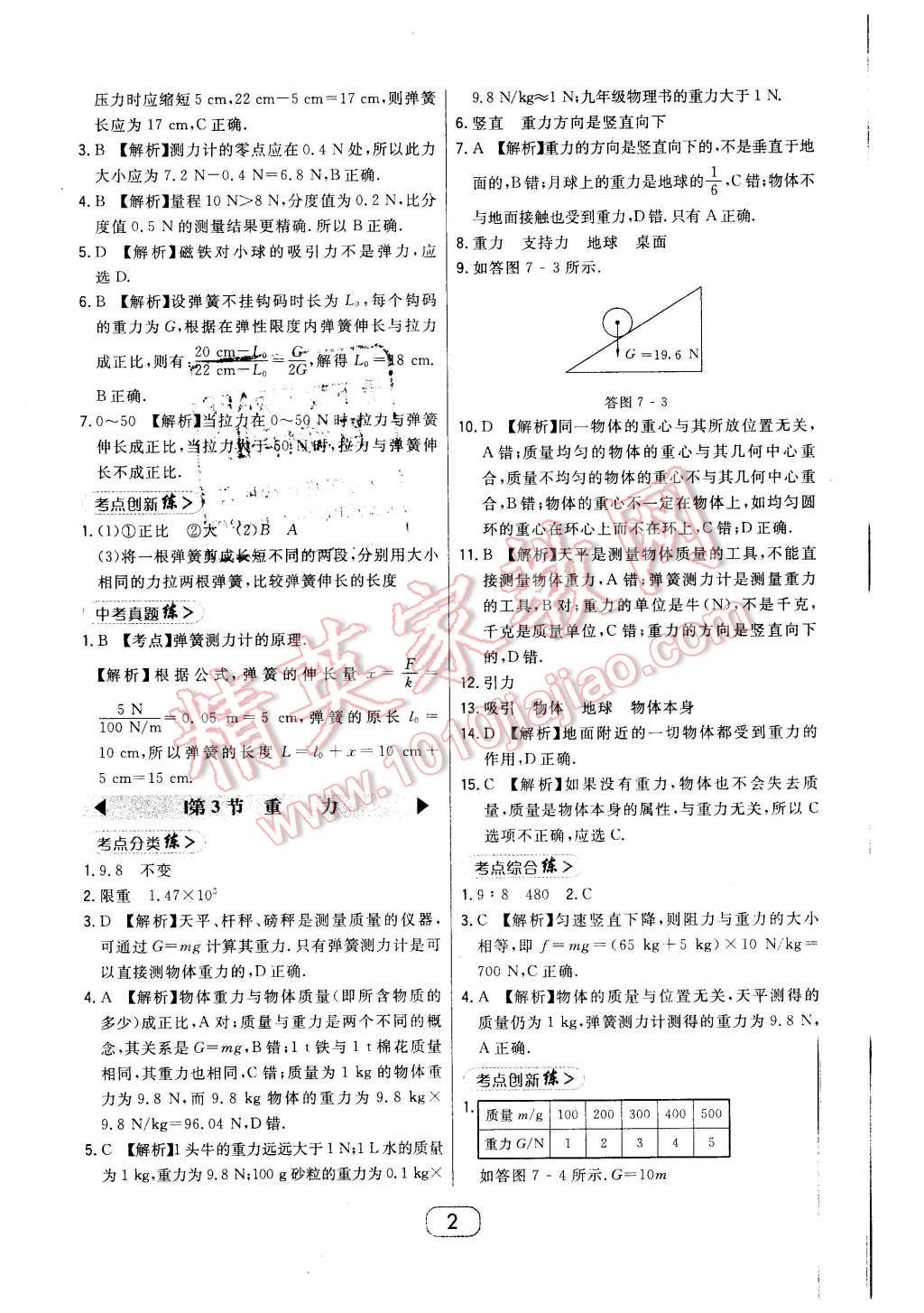 2016年北大綠卡課時同步講練八年級物理下冊人教版 第2頁