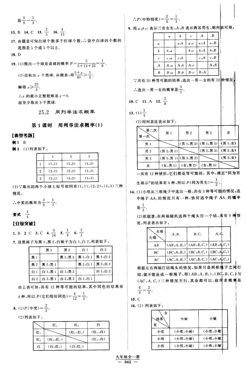 2016年經(jīng)綸學(xué)典學(xué)霸九年級數(shù)學(xué)下冊人教版 第二十五章 概率初步第44頁