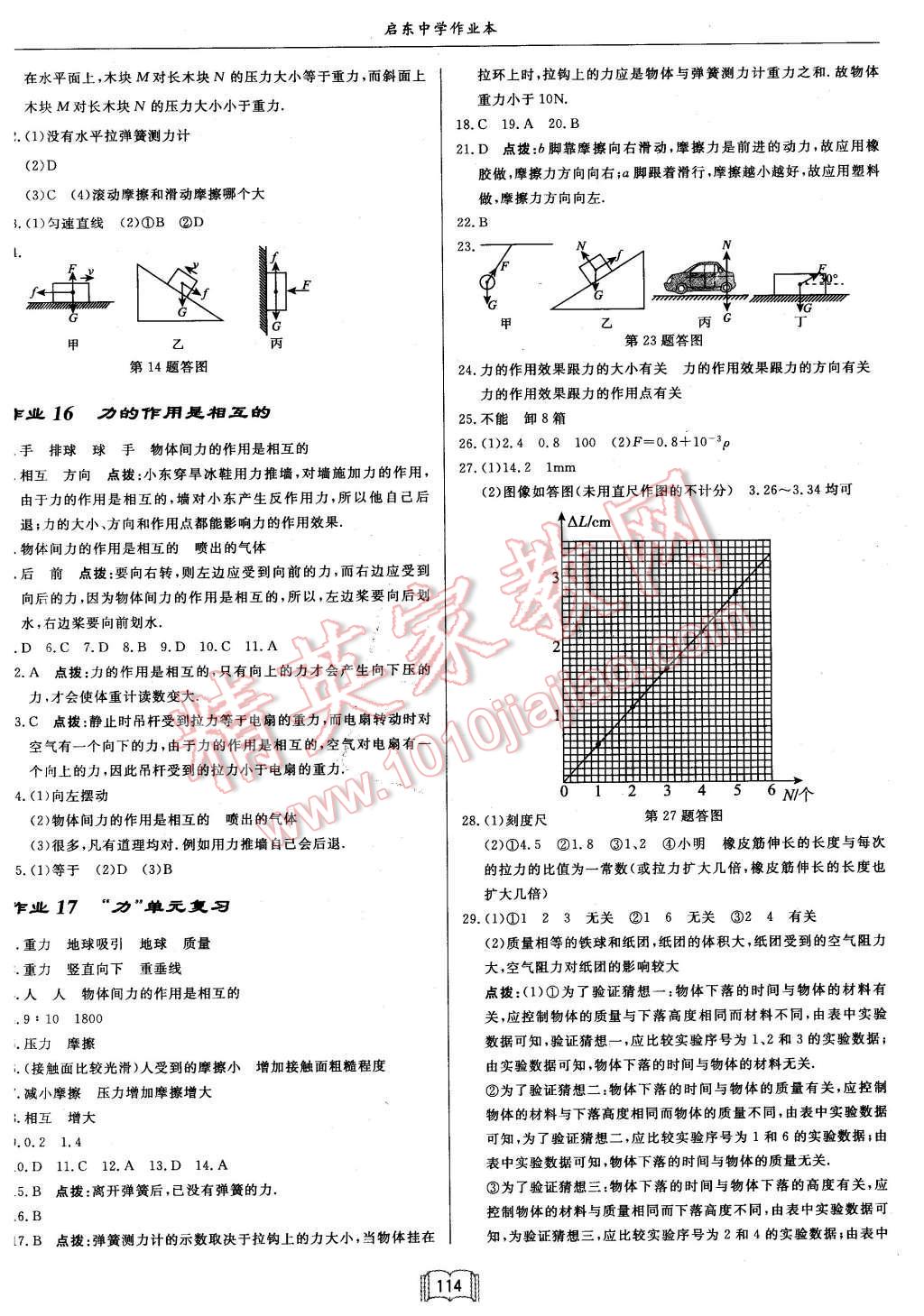 2016年啟東中學(xué)作業(yè)本八年級(jí)物理下冊(cè)江蘇版 第6頁(yè)