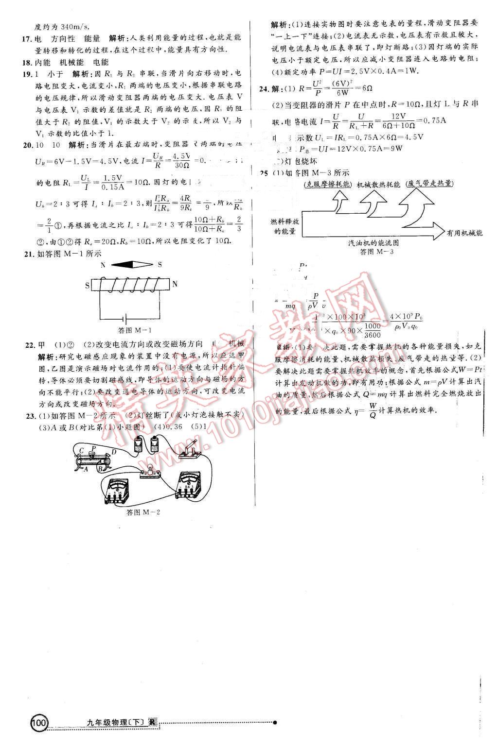 2016年練出好成績九年級物理下冊人教版 第15頁