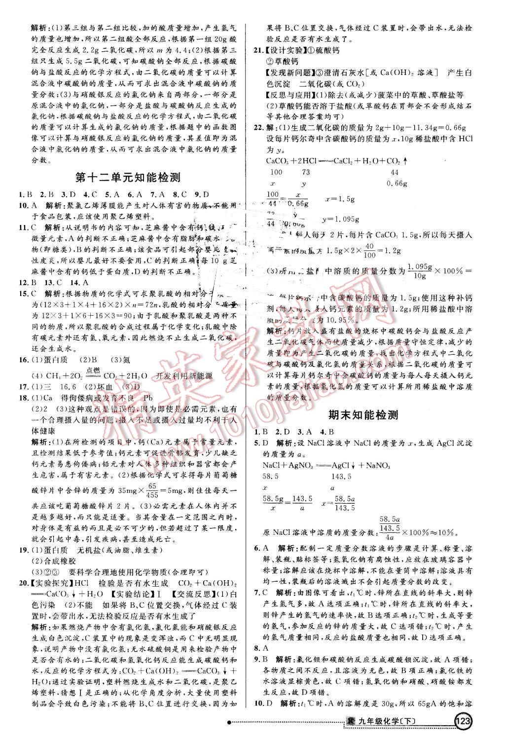 2016年練出好成績(jī)九年級(jí)化學(xué)下冊(cè)人教版 第22頁