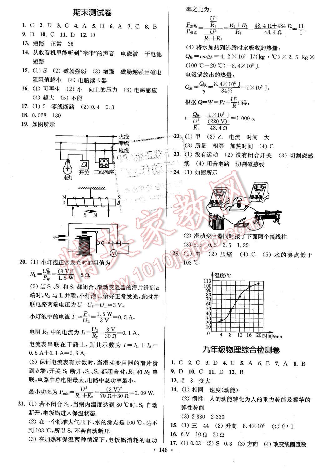 2016年南通小题课时作业本九年级物理下册苏科版 第16页