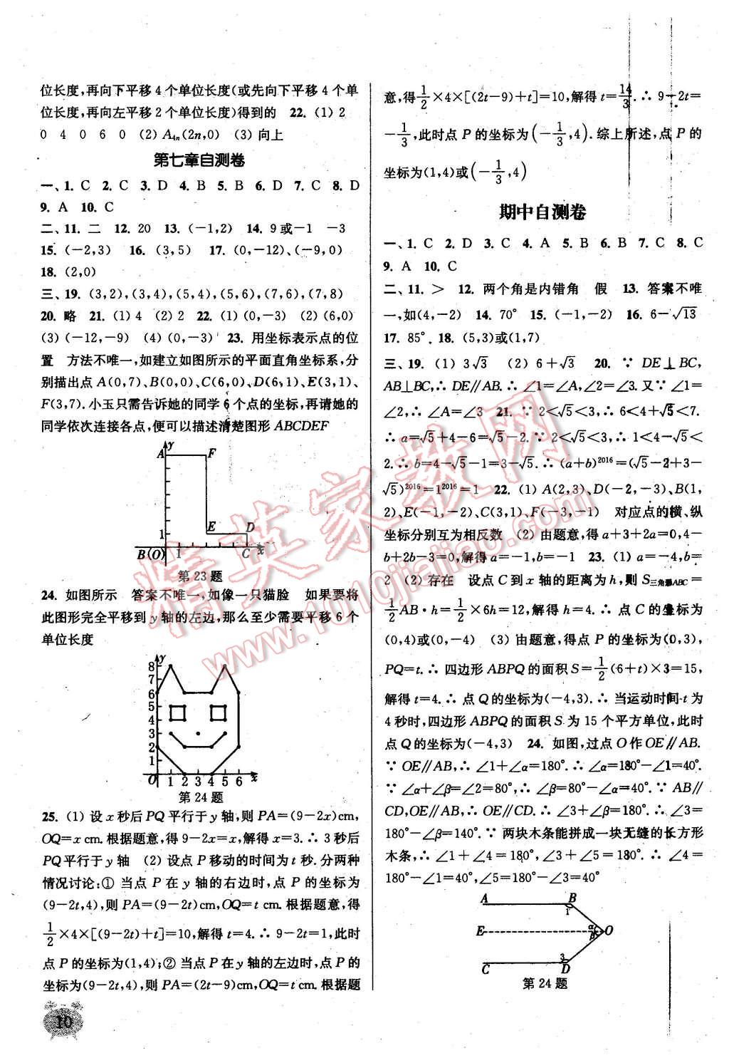 2016年通城學(xué)典課時作業(yè)本七年級數(shù)學(xué)下冊人教版 第9頁