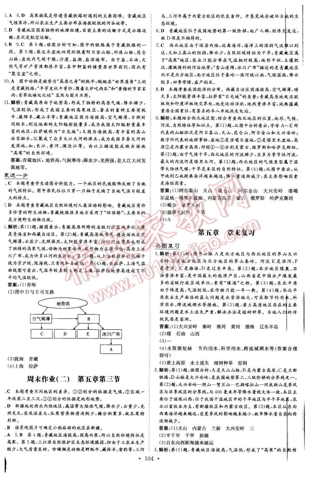 2016年A加练案课时作业本八年级地理下册湘教版 第4页